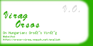virag orsos business card